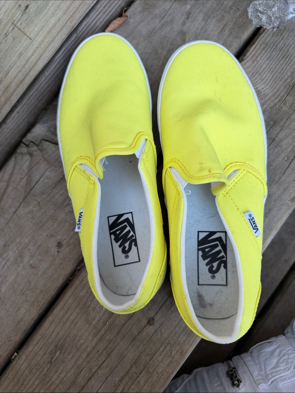 Vans Kids Slip-On Sneakers in Yellow Canvas
